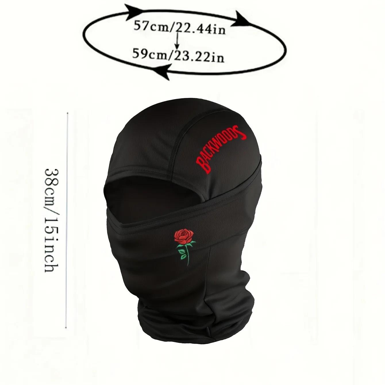1 pièce/2 pièces en option-Rose BackWOODS imprimé cagoule chapeau coupe-vent anti-poussière respiran
