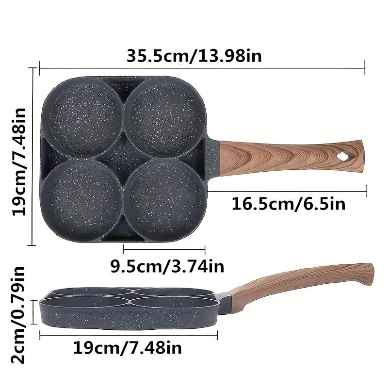 LMETJMA Poêle à œufs Poêles à crêpes antiadhésives 4 tasses Ustensiles de cuisine Poêle à crêpes Poê