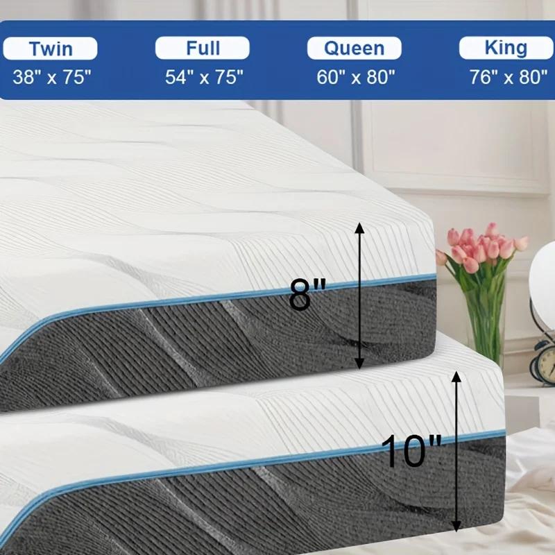 Matelas complet extra ferme Hcore, moyen 8/10 pouces - Matelas rabattable double face extra ferme po