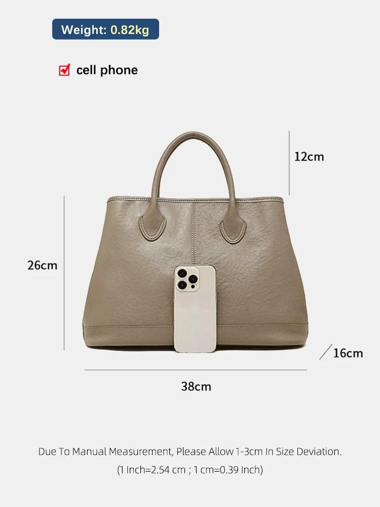 Sac Zency Femme 2026 en Cuir Naturel Grande Capacité, Sac à Main Noble, Sac Bandoulière Designer, Sa