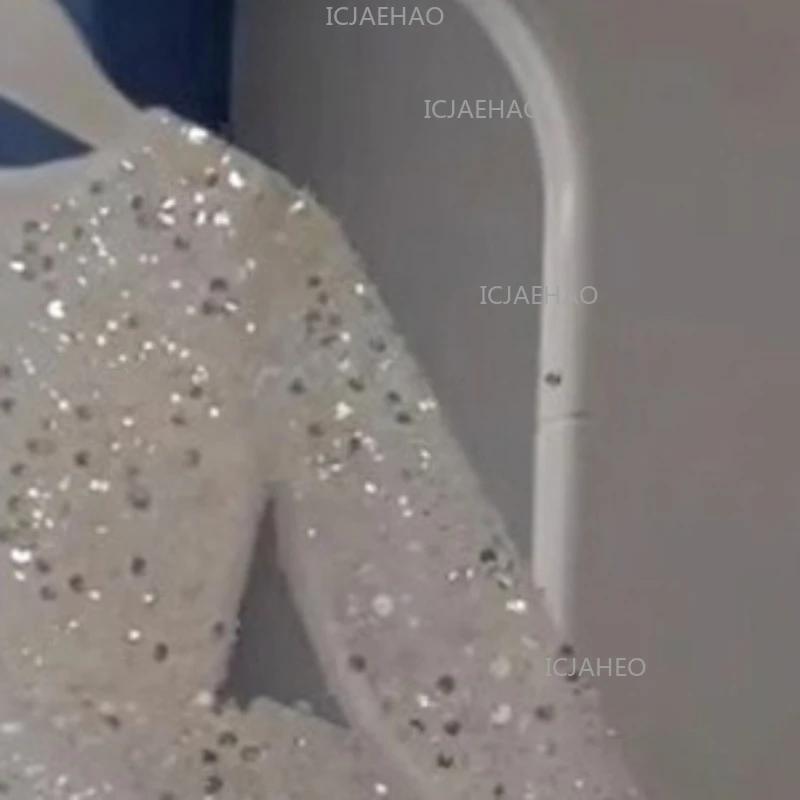 Robe de princesse blanche à sequins pour enfants, tenue de cérémonie pour filles, robe de demoiselle