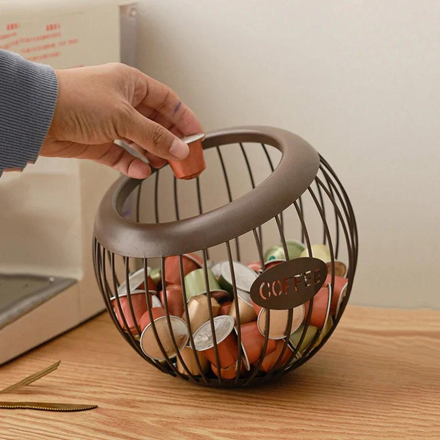 Organisateur créatif de capsules de café en fer, 1 pièce, support de stockage de collations aux frui