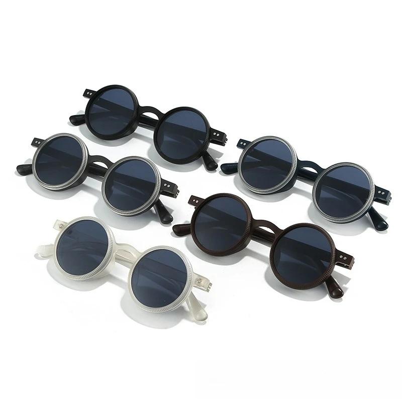 360 °   Lunettes de soleil rotatives réglables, monture ronde, polarisées, pour l'extérieur, résista