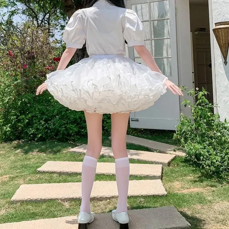 Jupons à volants multicouches pour femmes, jupe à bulles moelleuse, sous-jupe Crinoline, sans cercea