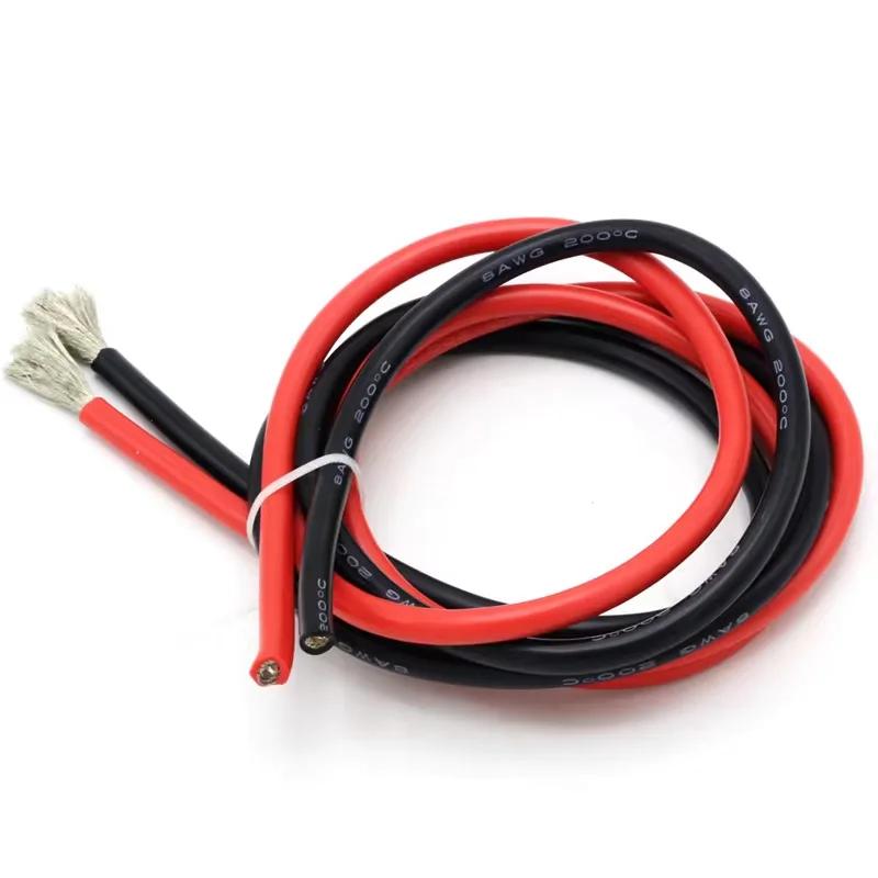 Fil de silicone de haute qualité, 10 mètres/lot, 10 12 14 16 18 20 22 24 26 28 30AWG 5m, couleur rou