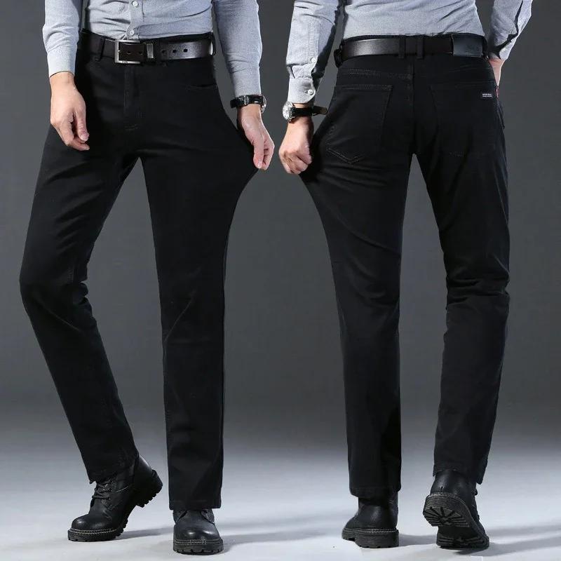 Hommes classique avancé marque de mode Jean Homme Homme doux Stretch noir Biker Masculino Denim pant