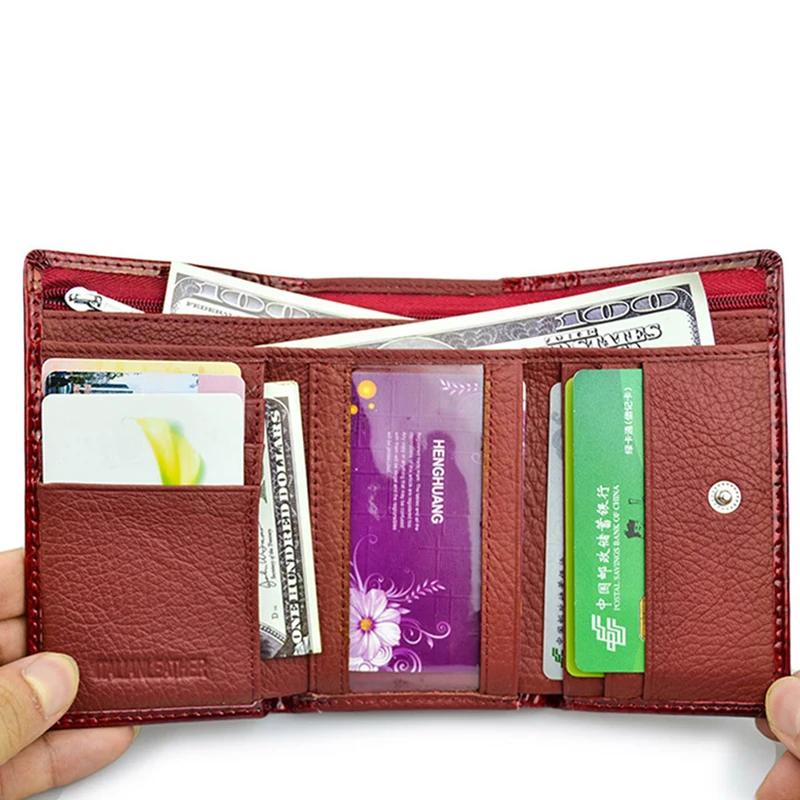 Portefeuilles en cuir véritable pour femmes, portefeuille de luxe de styliste pour dames, sac à main