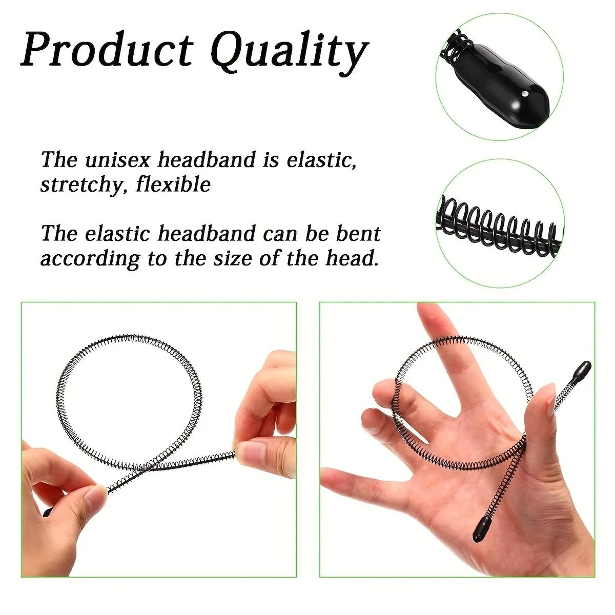 6 pièces bandeau en métal pour hommes femmes mode bandes de cheveux Sports de plein air antidérapant