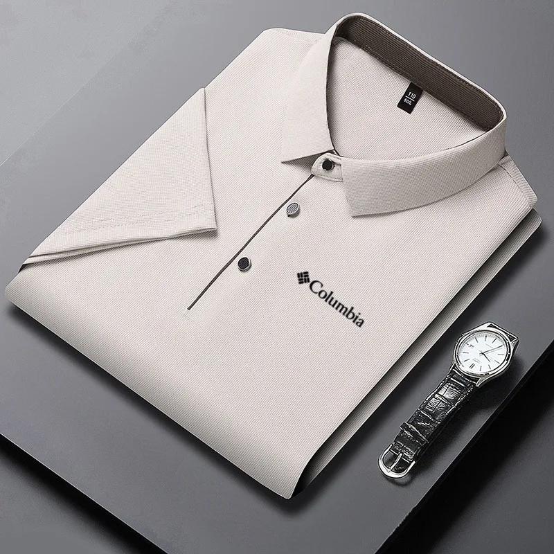 Polo imprimé de luxe pour homme, haut de gamme, décontracté et confortable, idéal pour le golf, coll