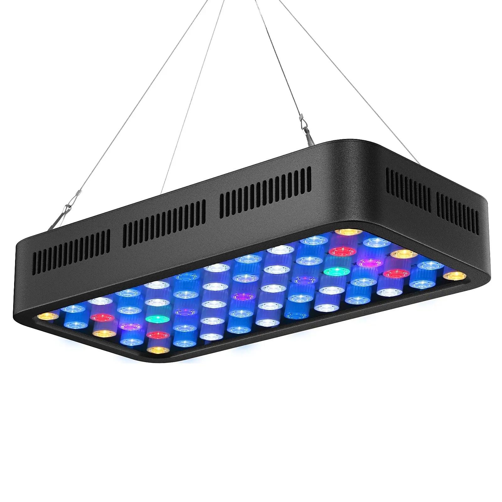 Lumière d'aquarium Led à intensité variable, contrôle WiFi, 165W, avec trois canaux, contrôle intell