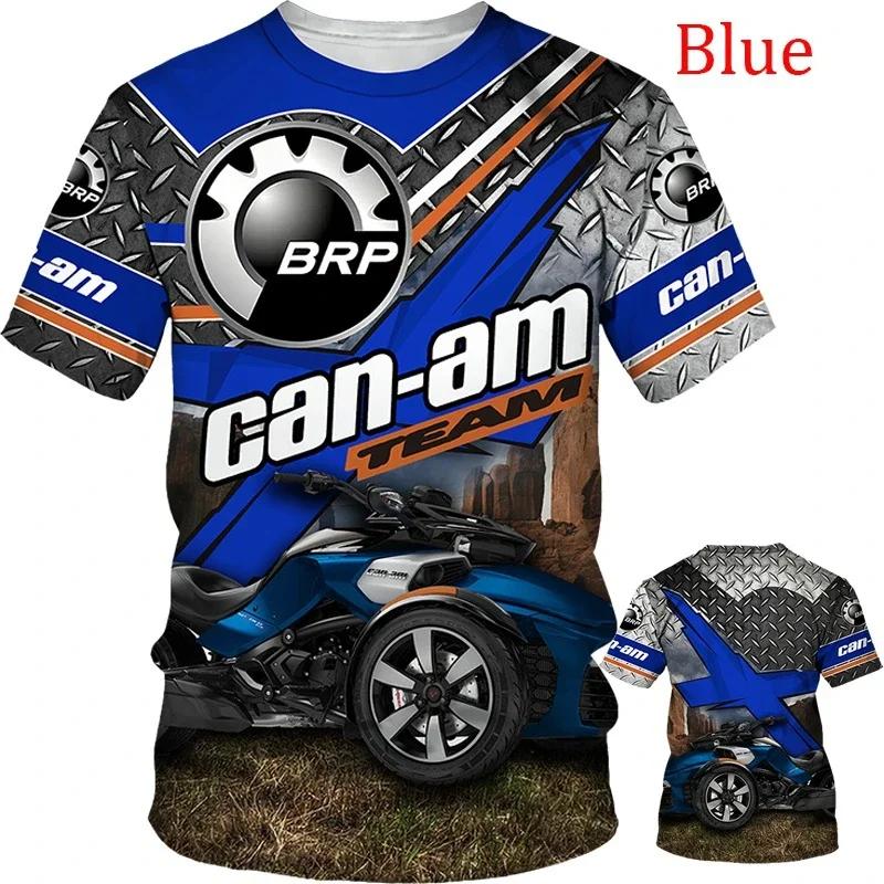 T-shirt de course moto pour homme BRP Can-Am, impression 3D, sport extrême, séchage rapide, respiran