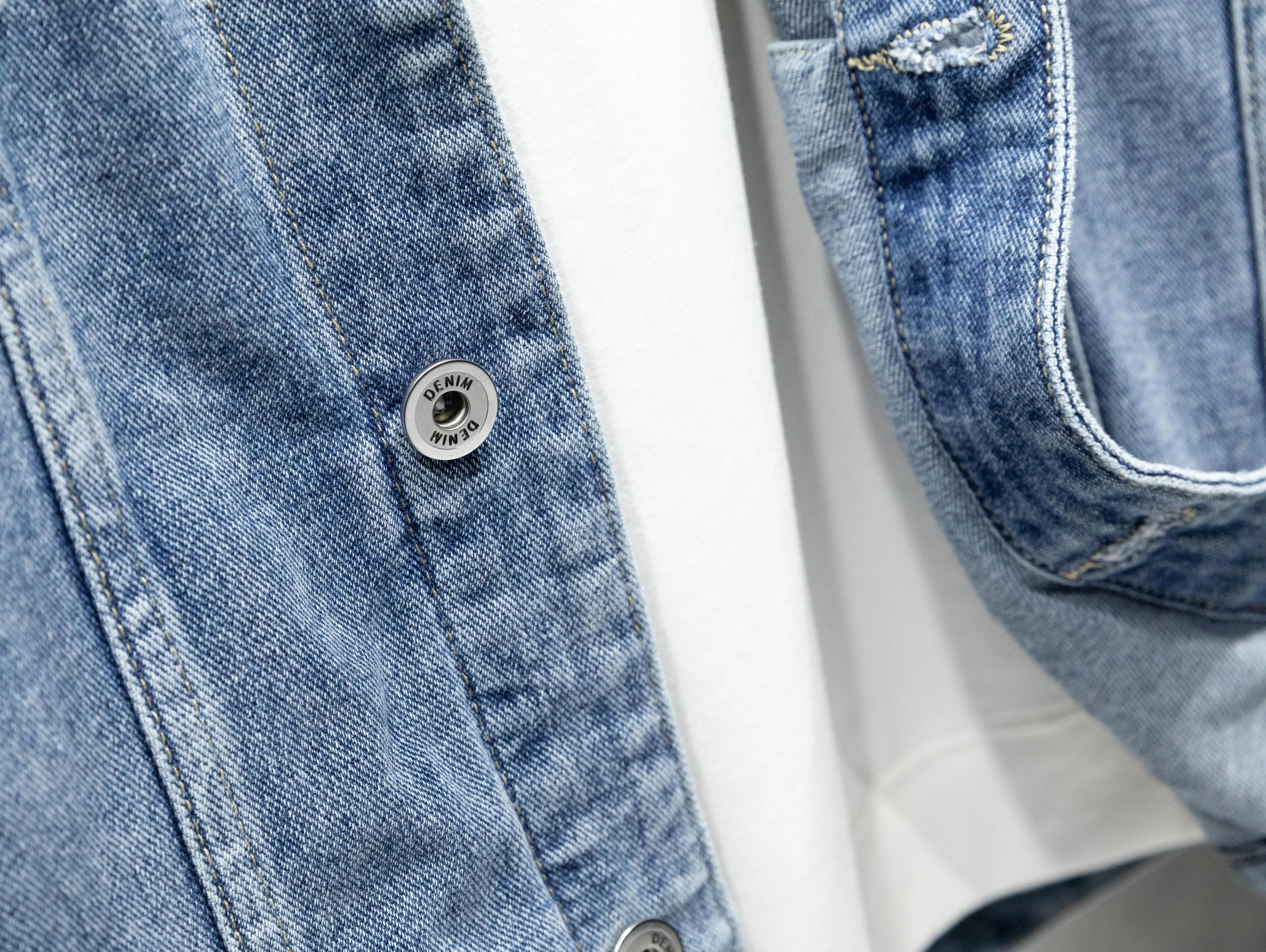 Veste en denim non extensible pour hommes, style américain, vintage, classique, polyvalente, grande 