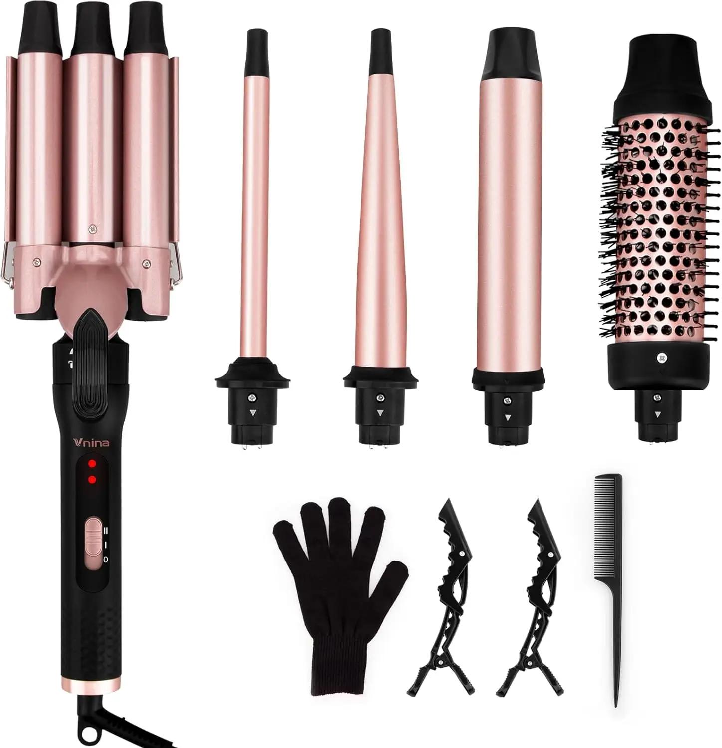 Brosse thermique de 1,5 pouces pour un look éclat, lissage des cheveux rond chauffant avec 2 réglage