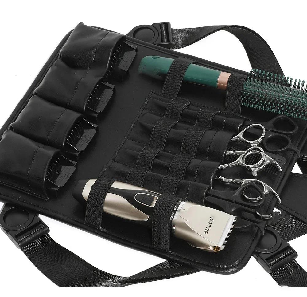 Kit d'outils multifonctionnels pour barbier professionnel, avec bandoulière, sac de poitrine, ciseau