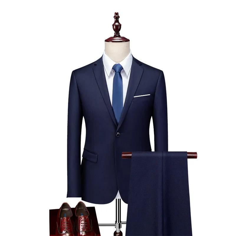 Costume Coréen Polyvalent pour Homme : Blazer et Pantalon, Style Décontracté Chic, Idéal pour Mariag