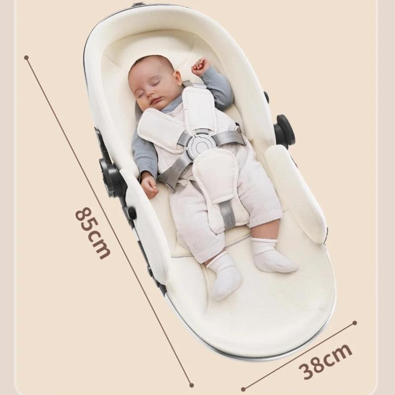 2025 nouvelle poussette jumelle haute vue poussette pliante légère pour jumeaux avec deux enfants, p