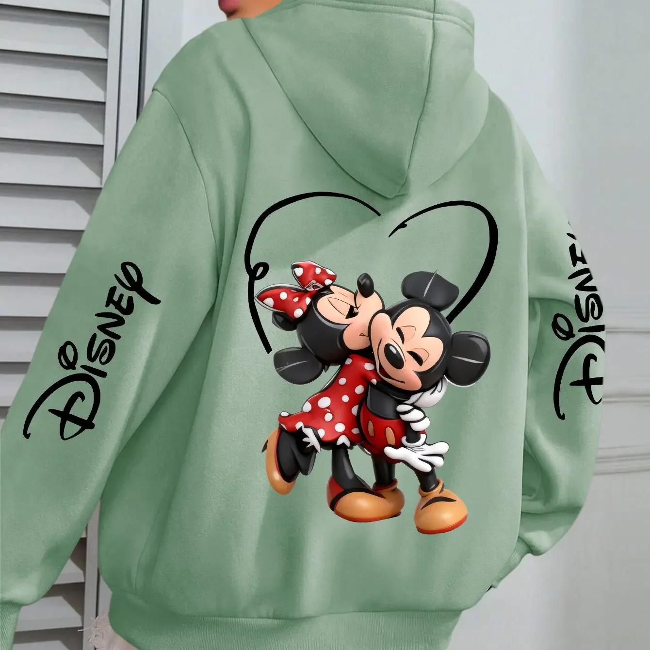 Disney - Sweat-shirt à capuche confortable Mickey et Minnie