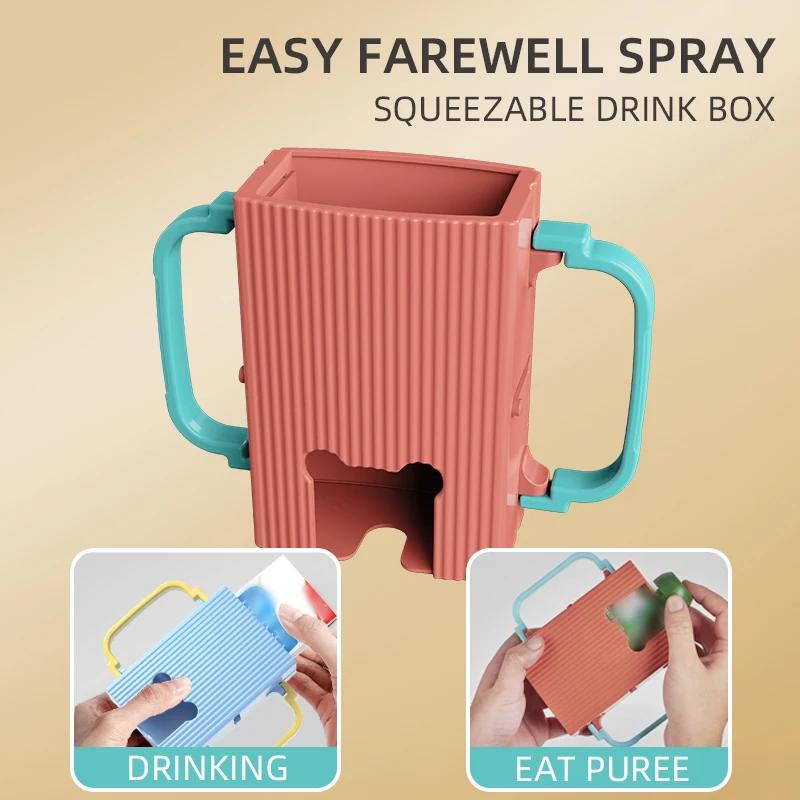Support de boîte à jus réglable pour tout-petits, support Anti-extrusion pour aliments pour bébés et