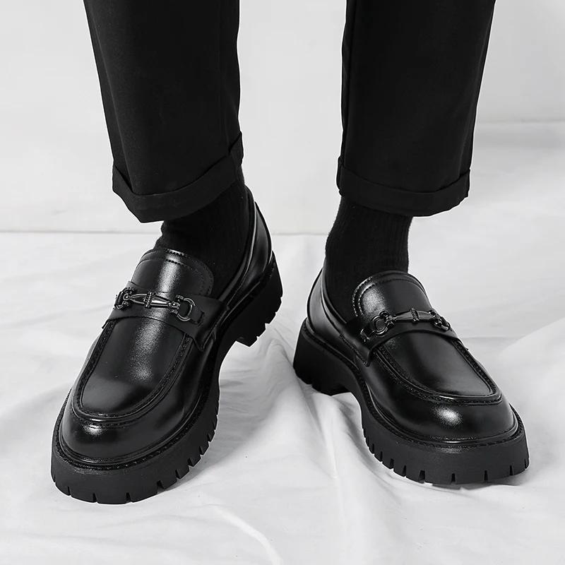 Mocassins en métal de style britannique pour hommes, chaussures de mariage à l'offre elles optiques,