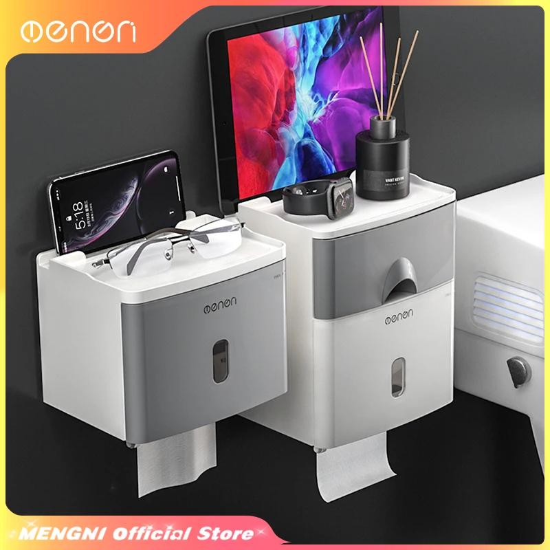 MENGNI porte-papier hygiénique de haute qualité, boîte de rangement étanche pour mouchoirs, organisa