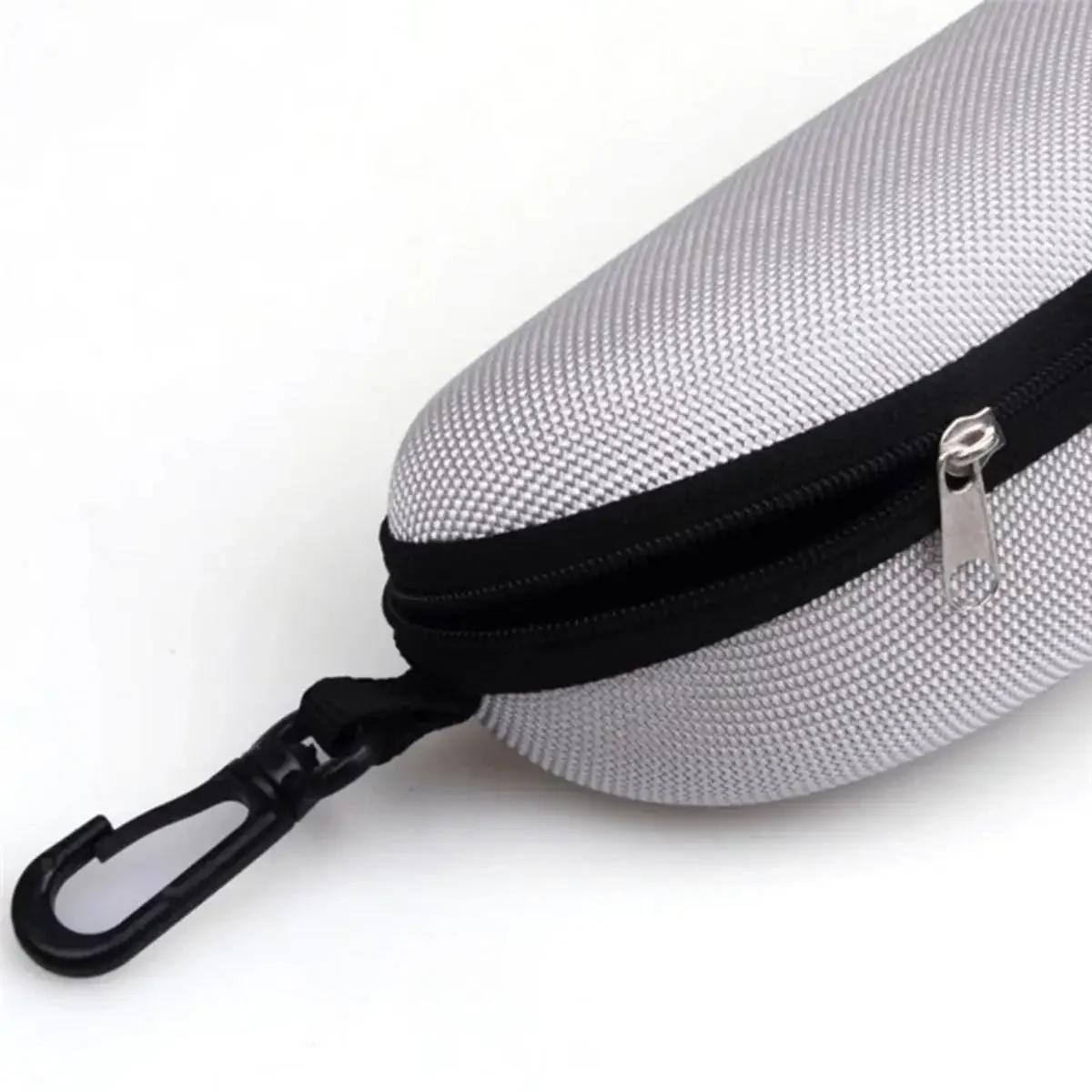 Étui à lunettes de soleil portable, 1 pièce, en tissu Oxford, rigide, en EVA, avec fermeture éclair,