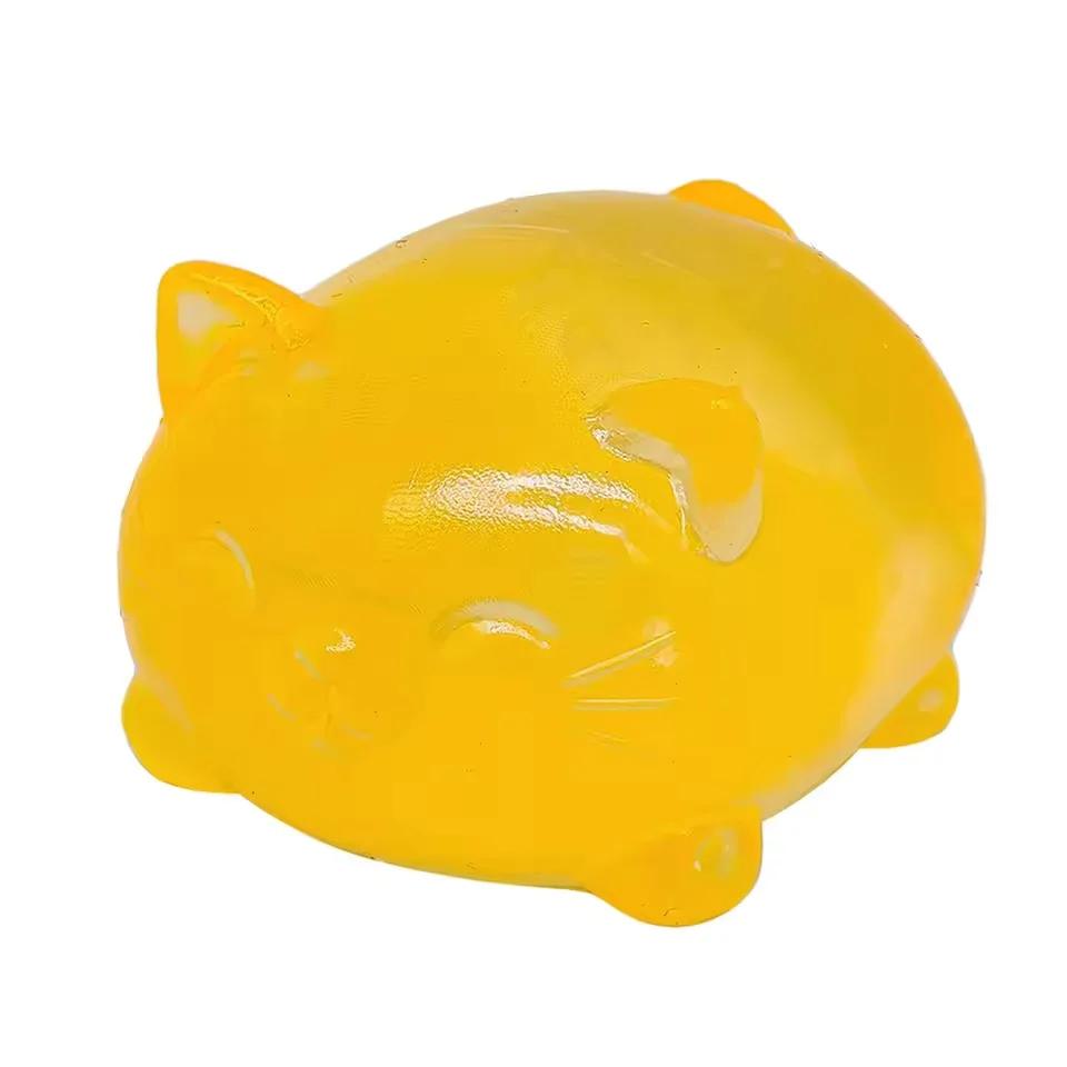 1Pc Mini Jouet anti-stress mignon en forme de chat en maltose, non collant, inodore, non toxique, jo