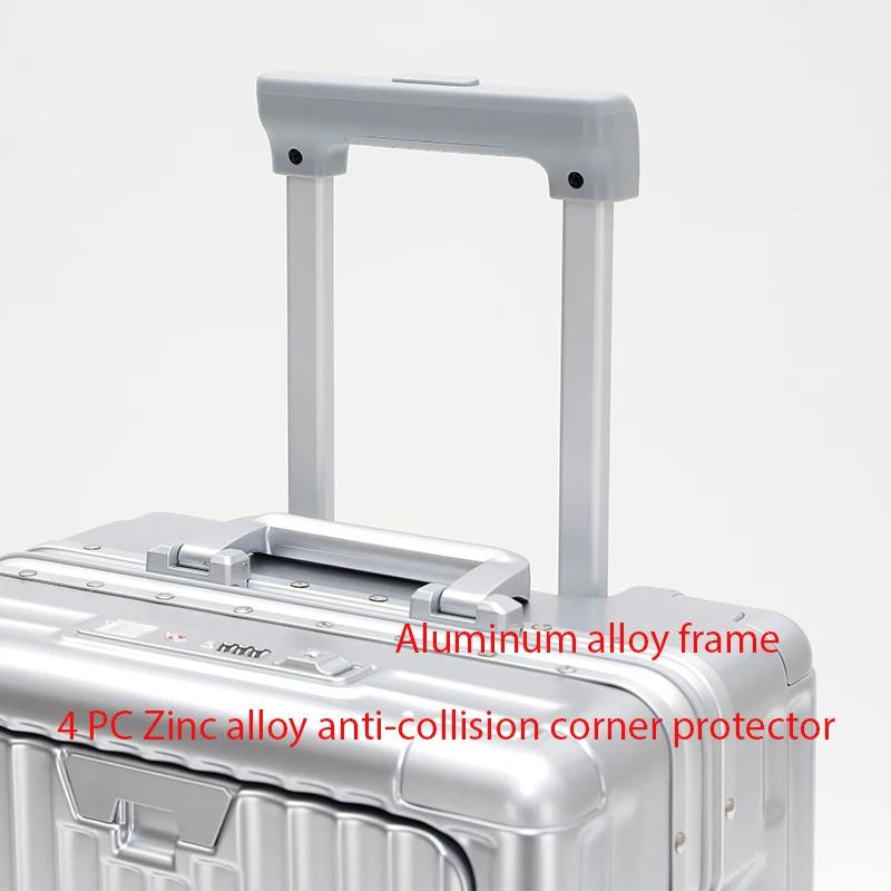 1 pièce ensemble 20 pouces ordinateur fonctionnel cadre en aluminium boîtier de chariot valise d'emb