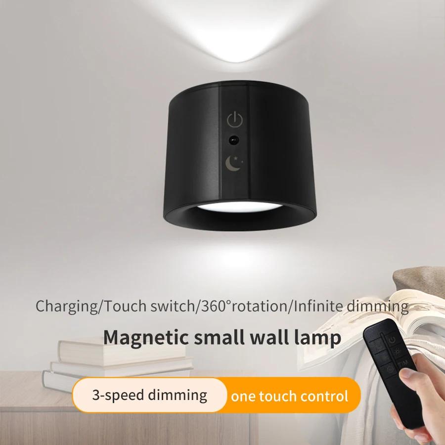 LED appliques murales lumière contrôle tactile Double tête applique 360 rotatif 3 couleurs appliques