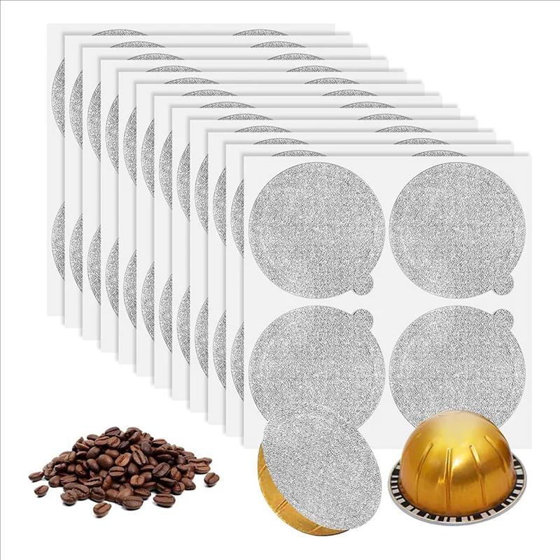 A76G-feuilles d'aluminium couvercles joints-Reuse Capsules café dosettes 240 pièces, pour Vertuoline
