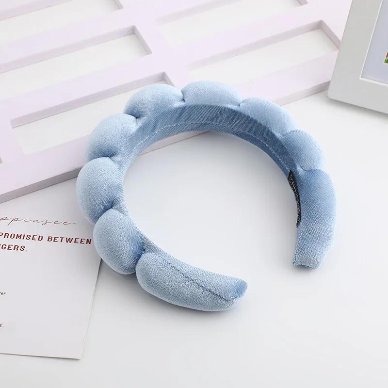 Bandeau de cheveux en velours, tête de mort haute, éponge supérieure, pâte frite, torsades, fouet ha