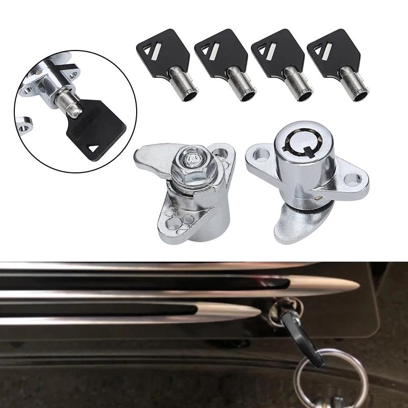 Jeu de serrures de sacoche rigide à 4 clés, pièces de moto pour Harley Touring Road Glide Road King