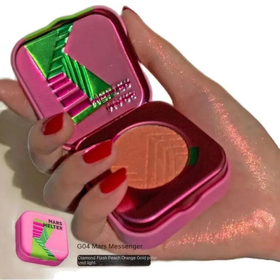 Enlumineur pour le visage Kaleidos, effet caméléon, diamant, brillant, chrome, caméléon, maquillage 