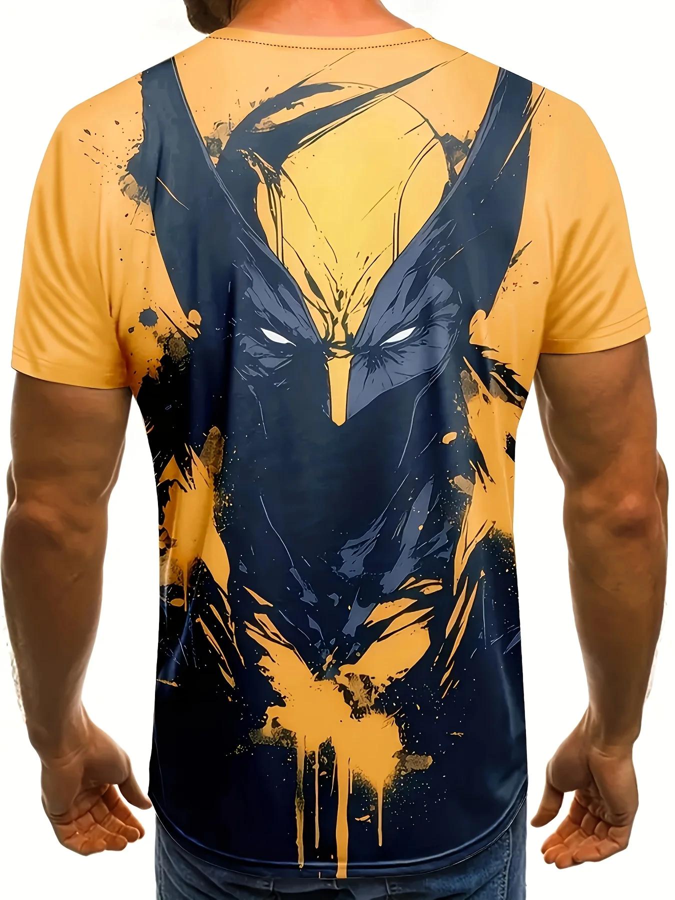 Marvel Wolverine T-Shirt graphique pour hommes Costume de fan de super-héros d'été lavable en machin