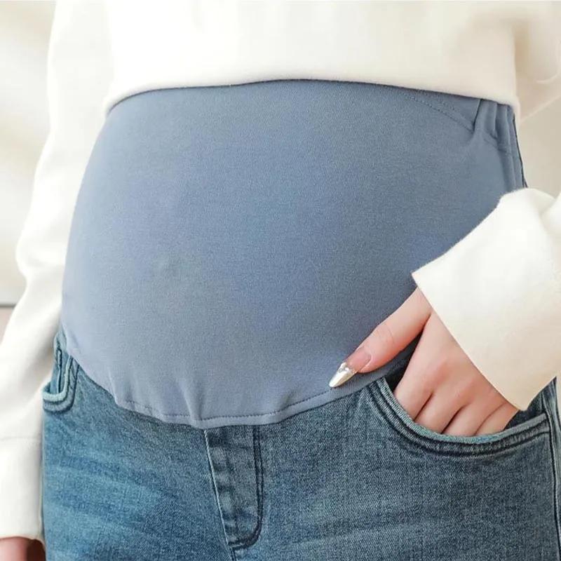 2025 maternité vintage lavé denim jean pour femmes enceintes vêtements taille élastique ventre panta