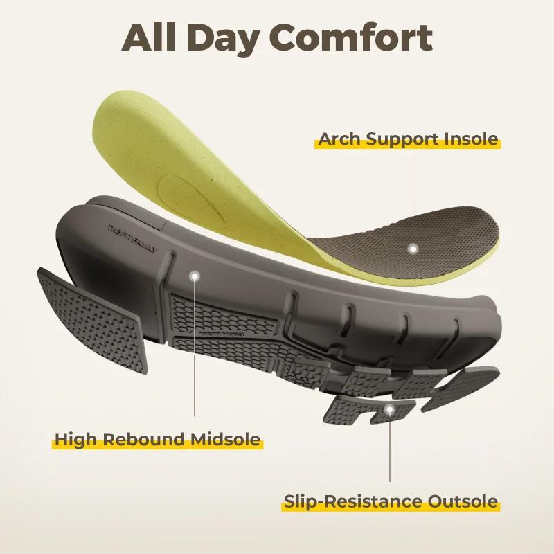 FitVille – chaussures larges à enfiler pour hommes, chaussures Oxford légères et décontractées, bask