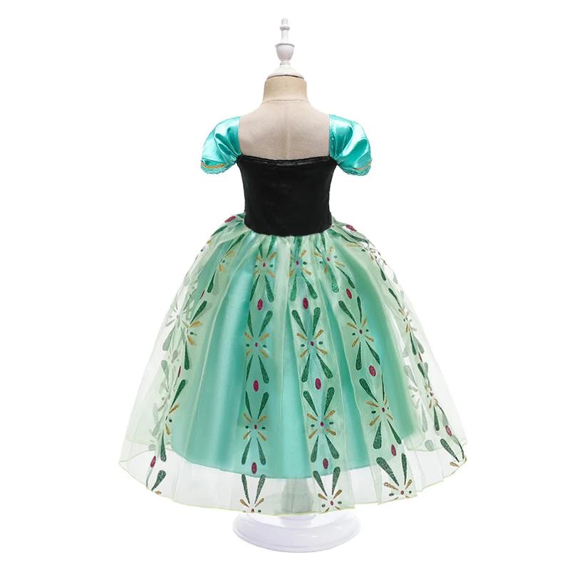 Robe Prinçesse Fille Anna Pour Enfants, Costume de Cosplay Pour Filles, Vêtements D'été Pour Hallowe