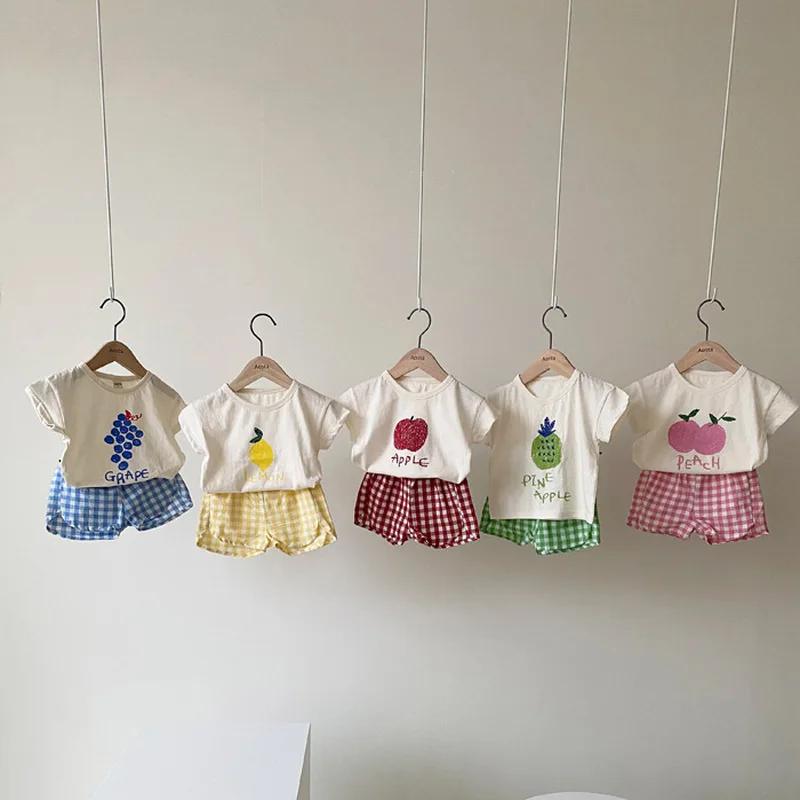 Ensemble pyjama en coton pour bébé, sans manches, vêtements de nuit pour bébé, dessin animé, vêtemen