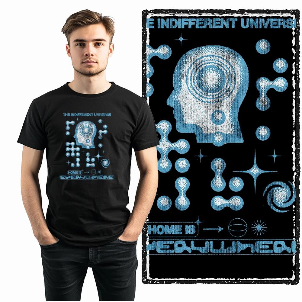 Coolmind ZF008-T-shirt 100% Coton pour Homme, Vêtement de Grande Taille, Graphique Exclusif, Cool, d