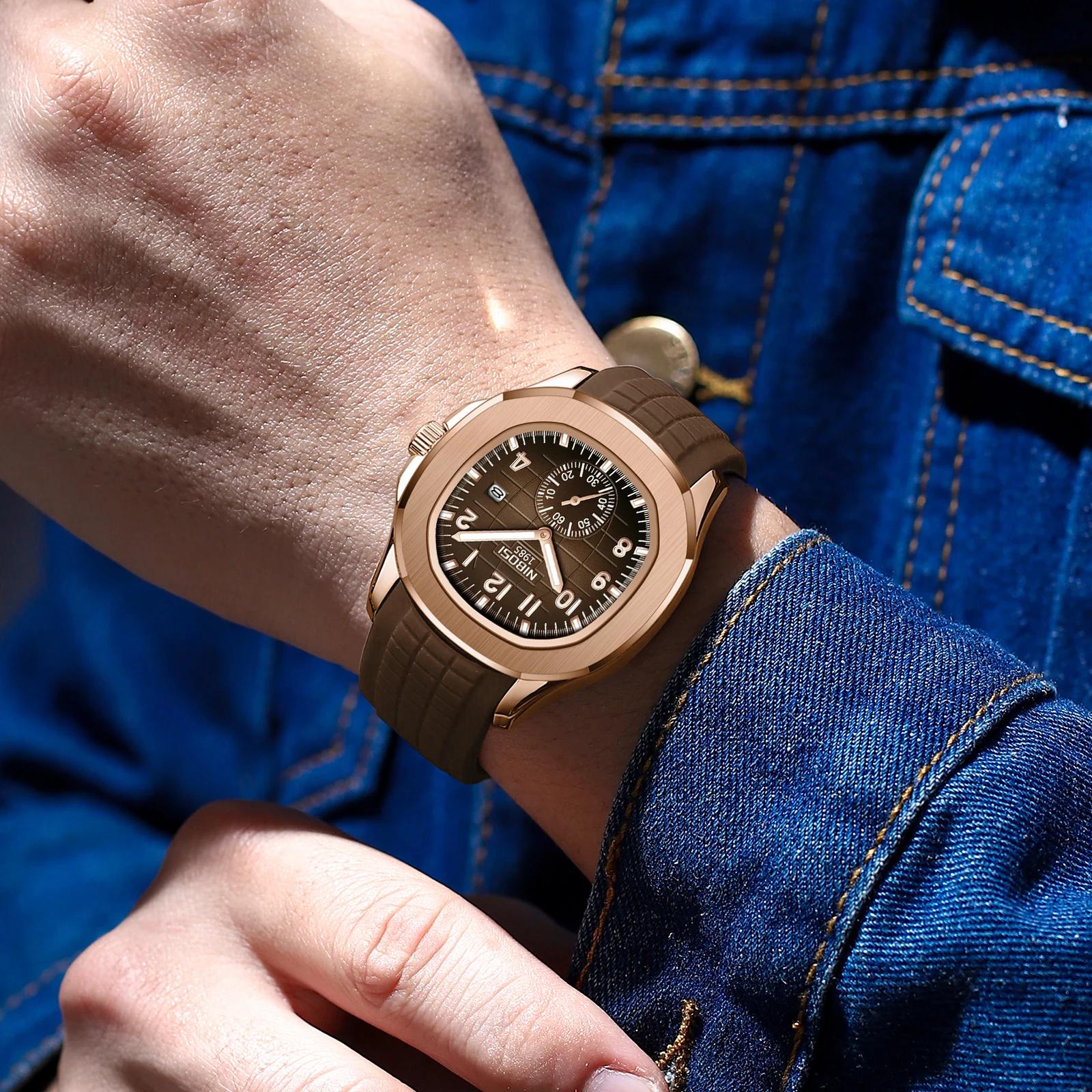 NIBOSI nouvelles montres haut de gamme de luxe étanche lumineux numérique montres à Quartz décontrac