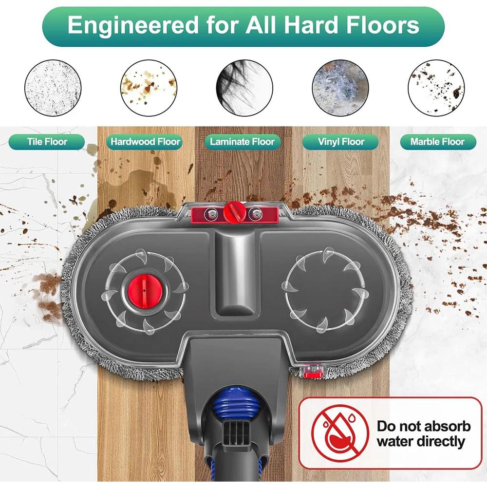 Brosse à tête de vadrouille électrique avec réservoir d'eau pour aspirateur Dyson V7 V8 V10 V11, acc