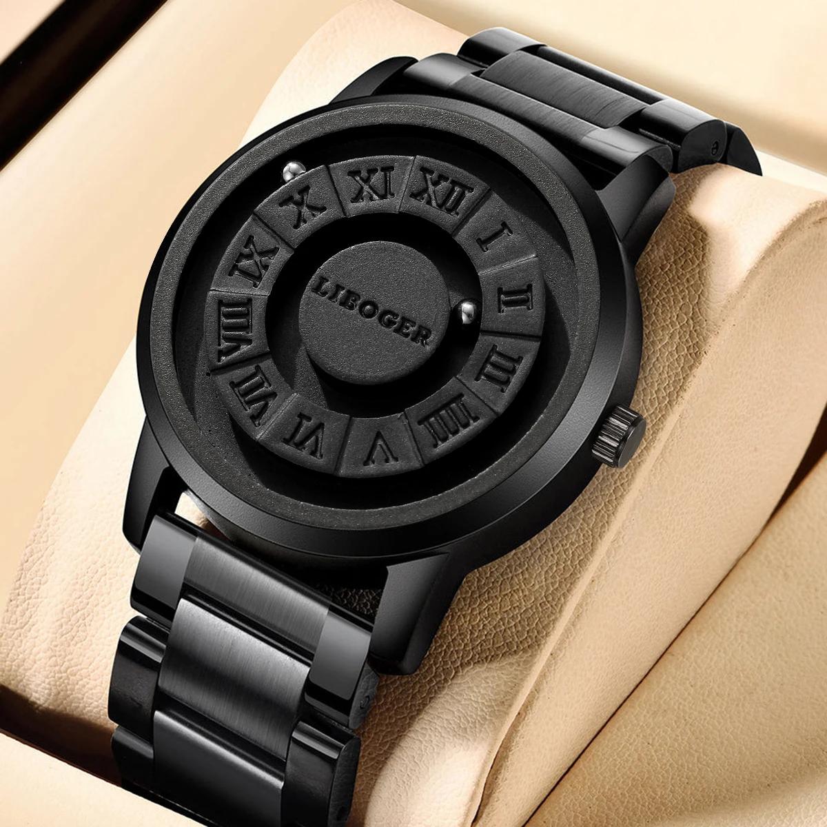 Mode Suspension magnétique hommes montres sport décontracté Roma cadran montres pour hommes horloge 