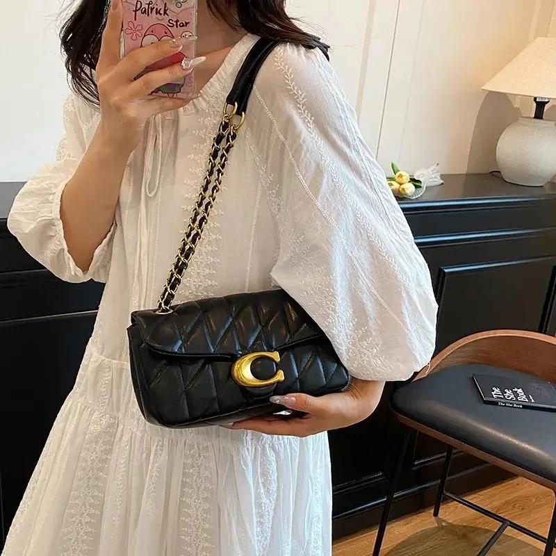 Nouveau sac à main tendance 2026 pour femme, style petit sac parfumé, sac à chaîne polyvalent à moti