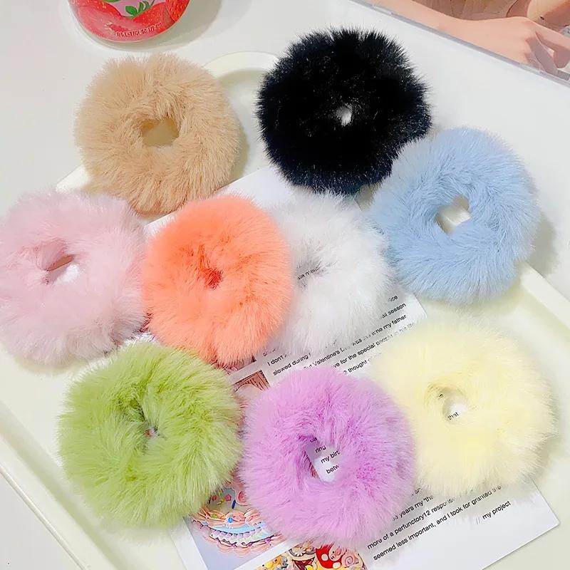 Nouveau Bandeau Cheveux Coloré et Moelleux pour Femmes et Filles, Attache-queue de Cheval, Chouchou 