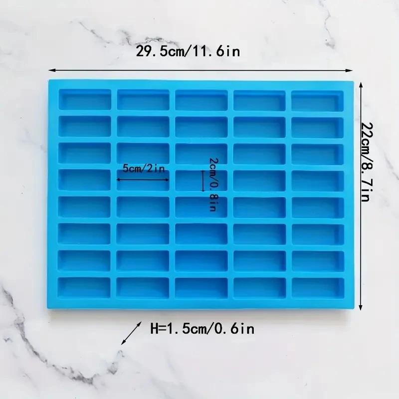 Moule à bonbons en Silicone rectangulaire étroit à 40 cavités, moule de barre de chocolat pour truff
