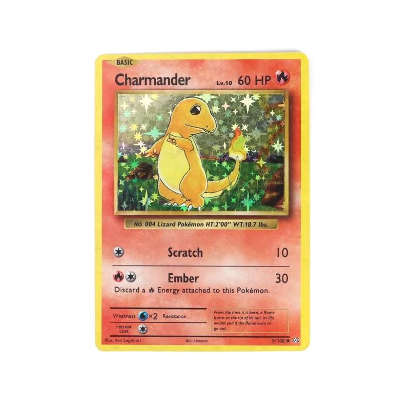 60/100 pièces carte Pokemon anglaise 1996 année brillant Charizard Pikachu Mewtwo carte commerciale 