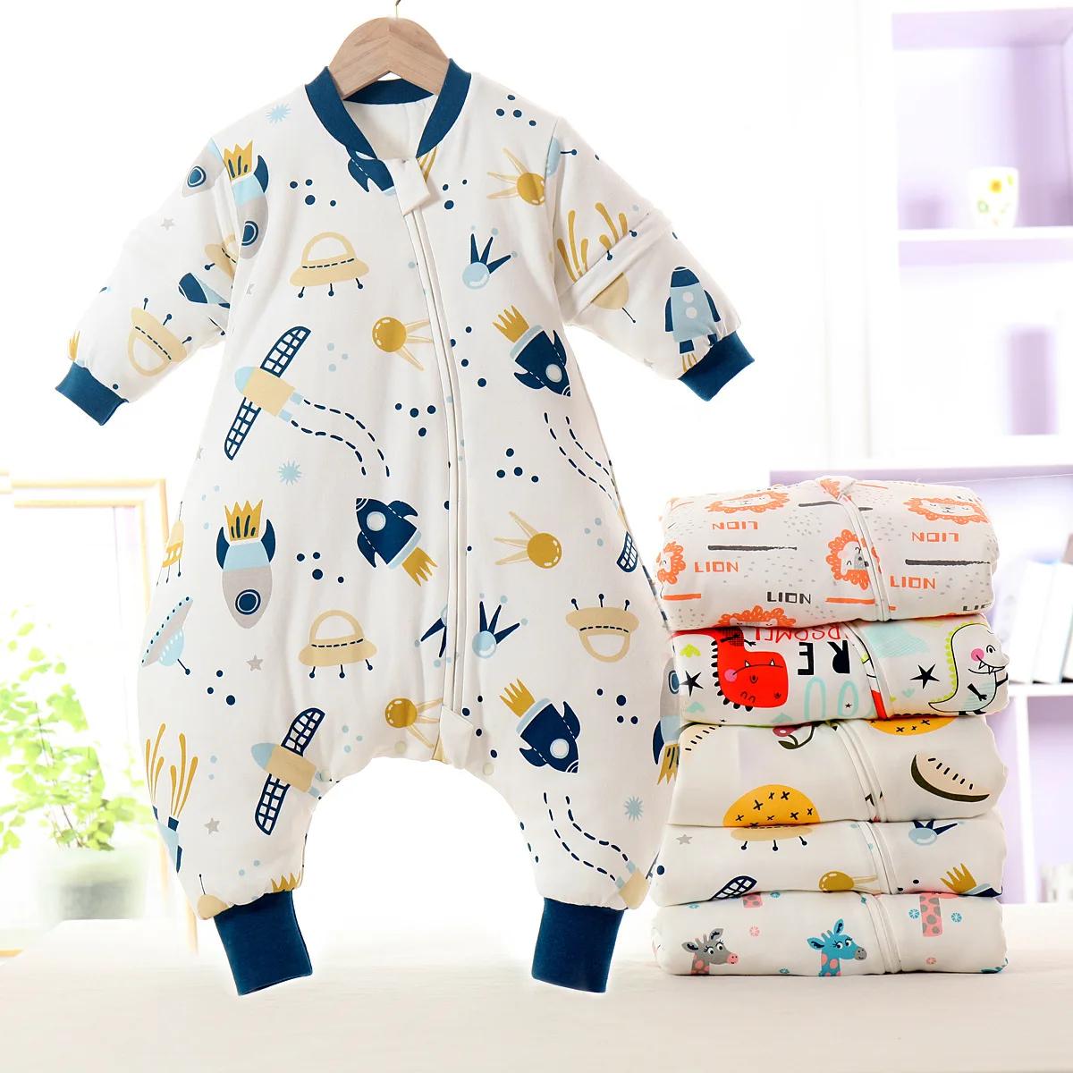 Sacs de nuit à jambes fendues pour bébé, avec manches détachables, pour garçons et filles, sac de co