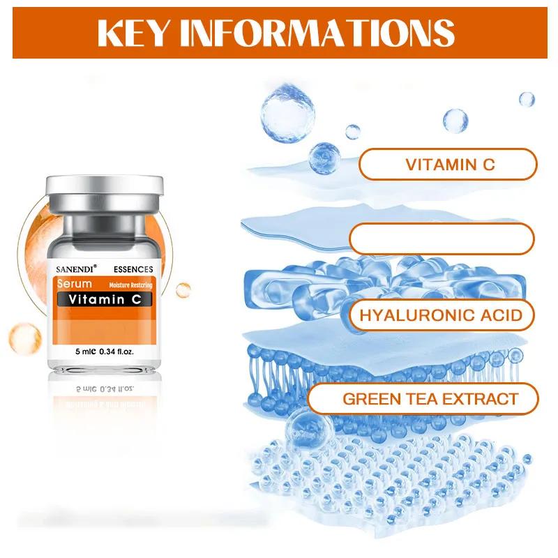 Sérum AQUA à l'acide hyaluronique, six peptides, vitamine C, essence sanendi, soin du visage, lissag