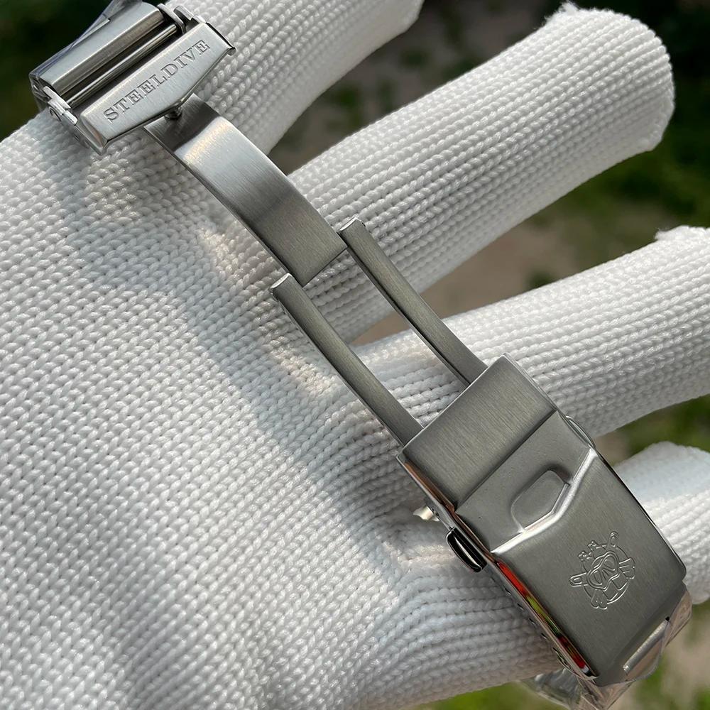 Montre de plongée pour homme SD1970 Steeldive, cadran Sunray, bracelet à fermoir fraisé, boîtier de 