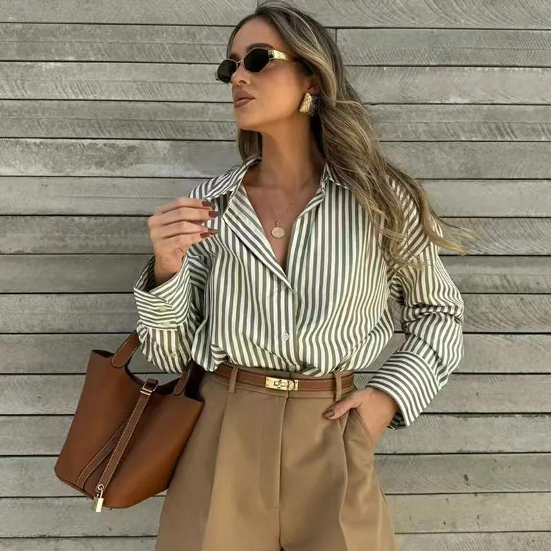 HXAO femme 2025 chemises et chemisiers surdimensionnés printemps été 2025 femme élégante boutonnée à