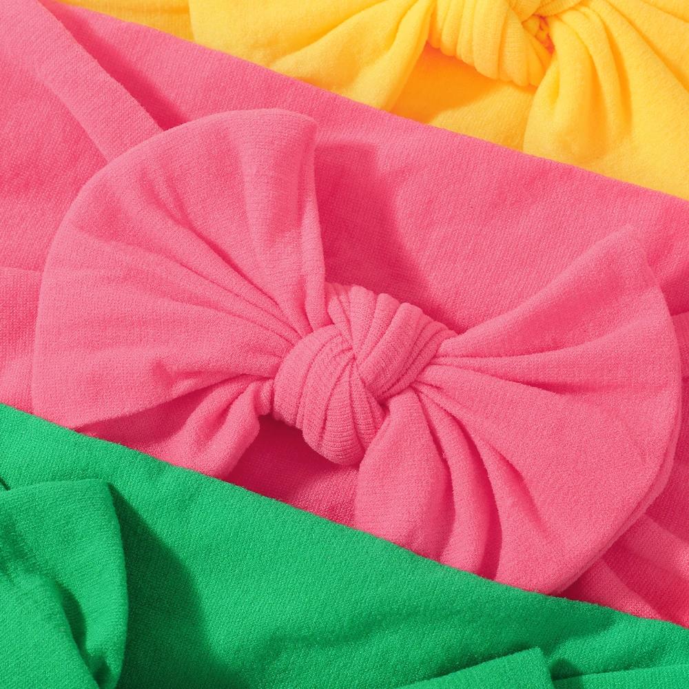 Ensemble de bandeaux pour bébés filles, 5 pièces, bandes de cheveux à nœud papillon pour nouveau-né,